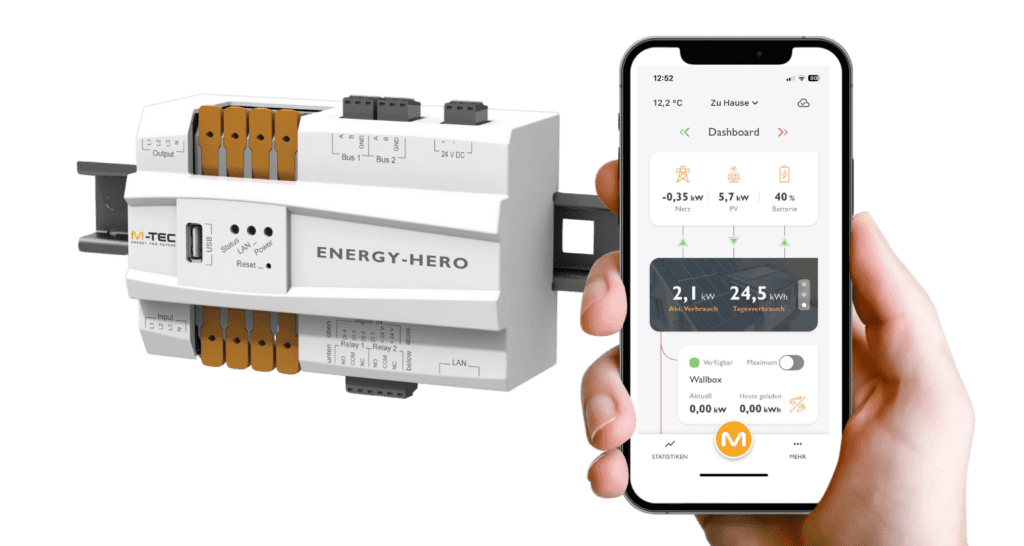 M-TEC ENERGY HERO und E-SMART App